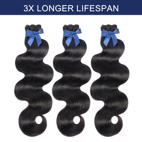 VQQSWAN Raw Bundles body wave 18-inch versatile length for every look.