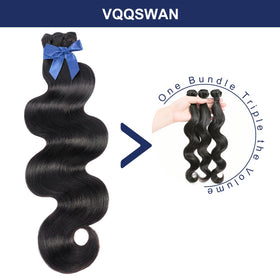 VQQSWAN Raw Bundles body wave 20-inch full-bodied movement and length.