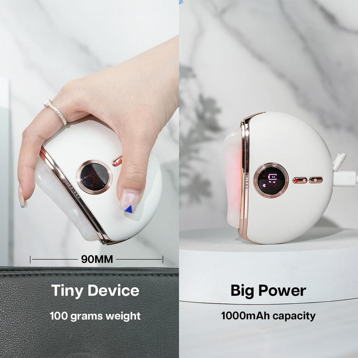 VRAIKO Aurora Packaging includes USB-C charger and silk-like storage pouch