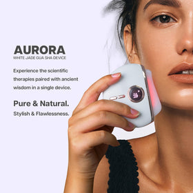 VRAIKO Aurora White Jade Gua Sha tool highlighting natural material for soothing massage