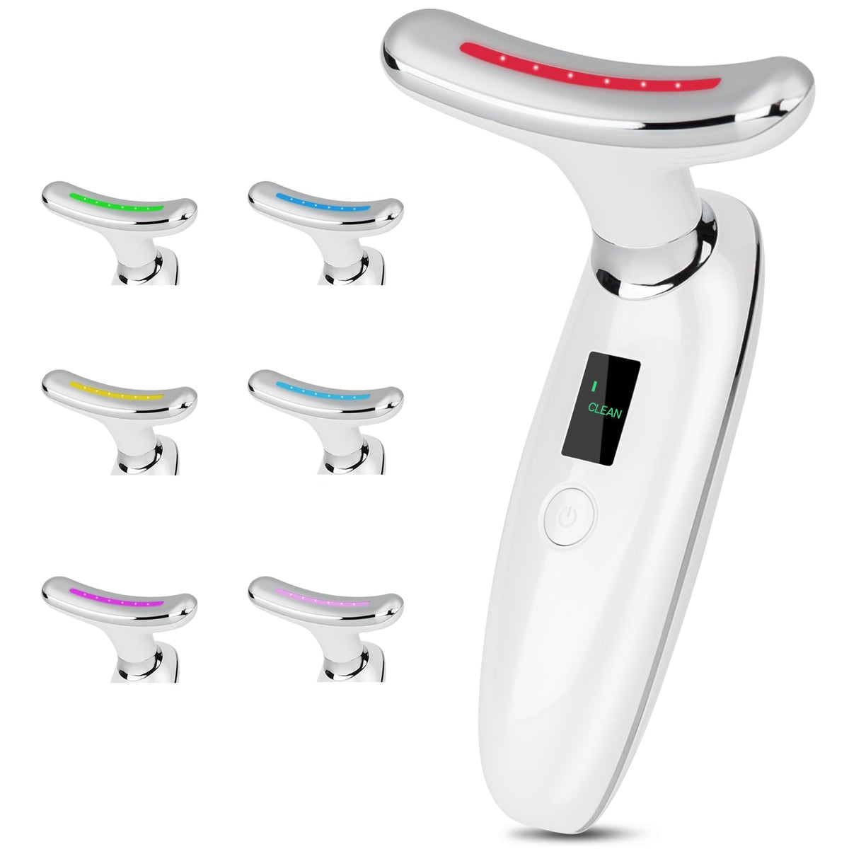 VRAIKO Lilac massager on the face promoting smoother skin and better serum absorption.