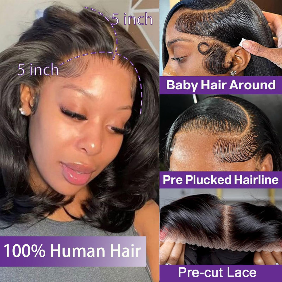 VRBest Brazilian virgin human hair wig offers soft touch and lasting durability.