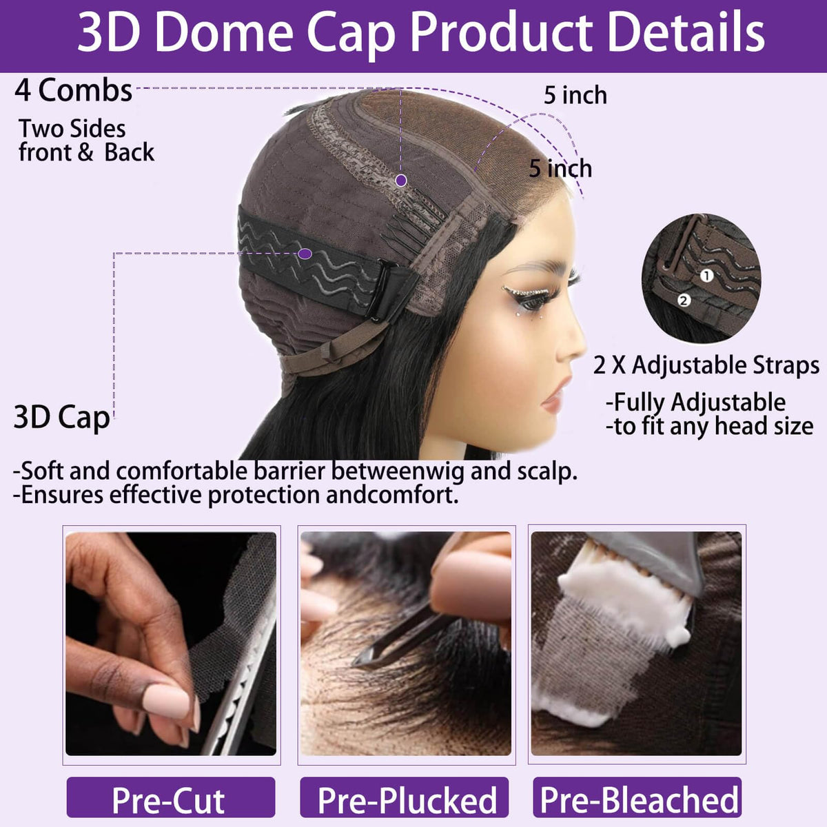 VRBest dome cap provides breathable comfort and secure fit for all-day wear.