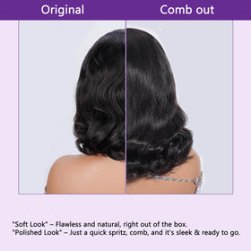 VRBest glueless wig with pre-plucked hairline enables quick 30-second wear.