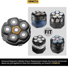VRMETA 6Blade waterproof detachable design supports deep cleaning and wet use