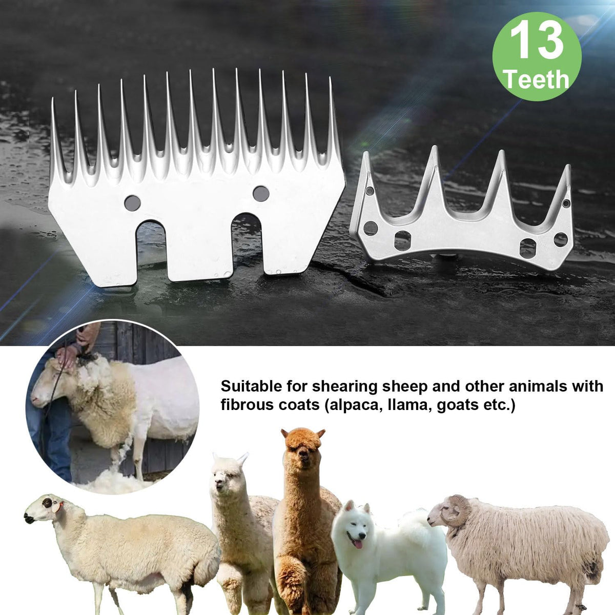 VRMETA universal blade for Dragro clipper compatibility offering smooth, efficient livestock shearing.