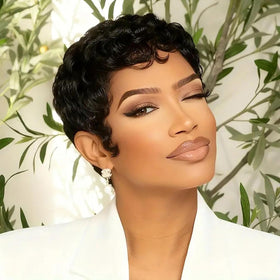 VRZ Virgin human hair wig with glueless cap for easy wear.