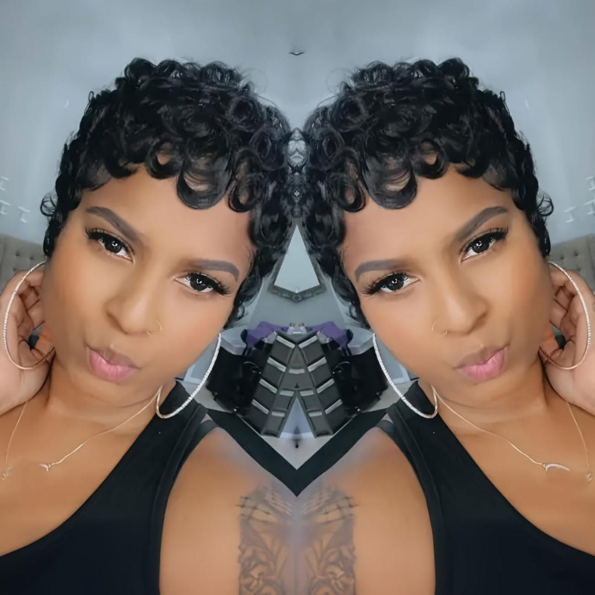 VRZ curly texture and layered volume for realistic movement.