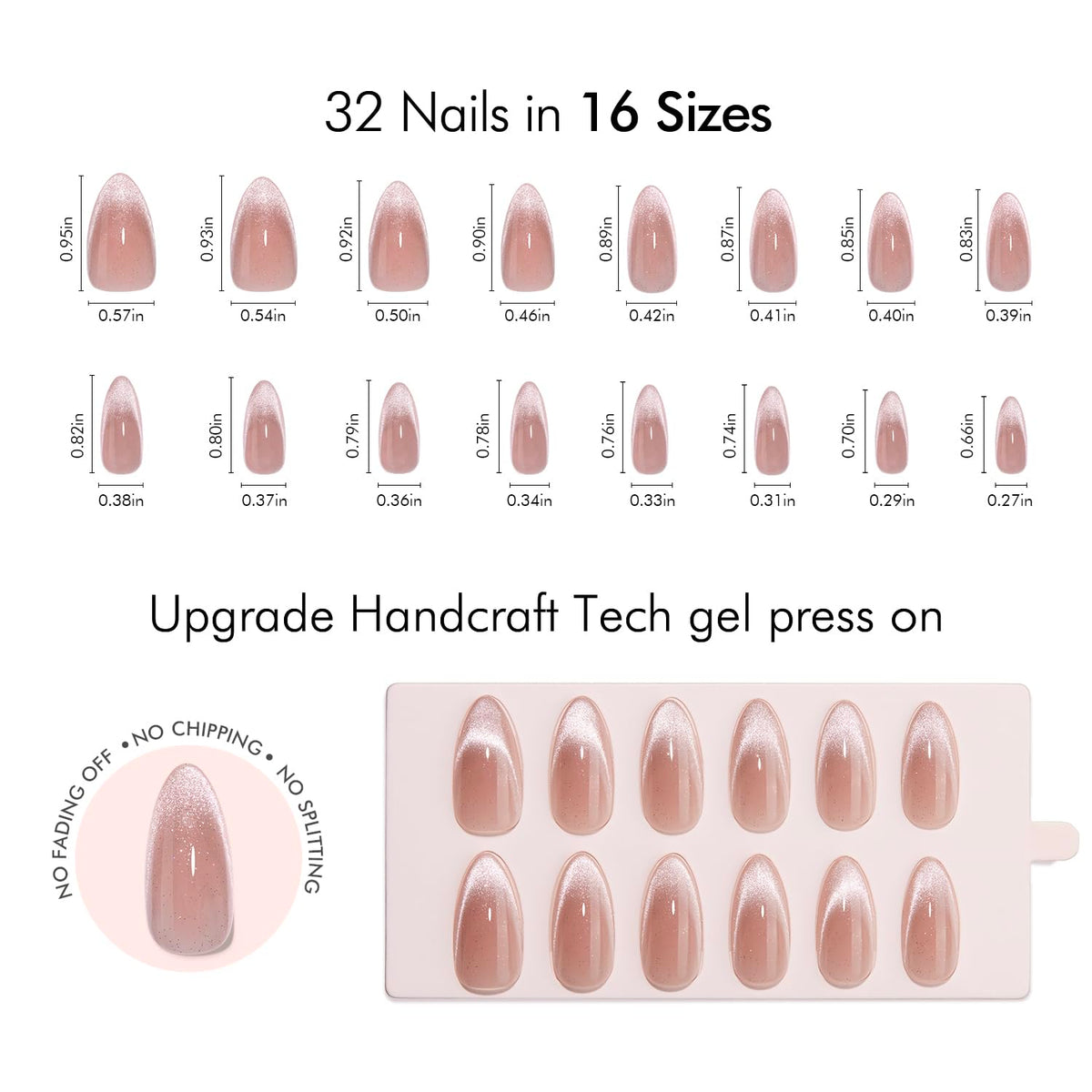 VSALON flawless fit nails hugging the natural nail bed
