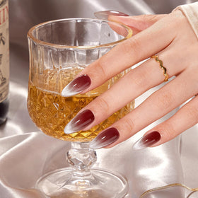 VSALON Almond Medium press-on nails 32-piece set in 16 sizes