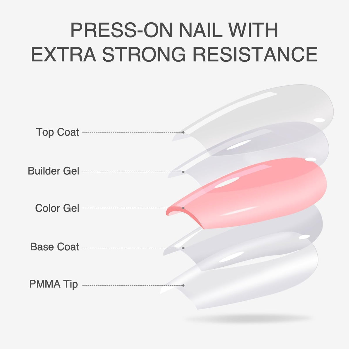 VSALON Almond Medium Press On Nails hand wear test showing versatility