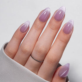 VSALON almond press-on nails pastel purple ombre color swatch for selection