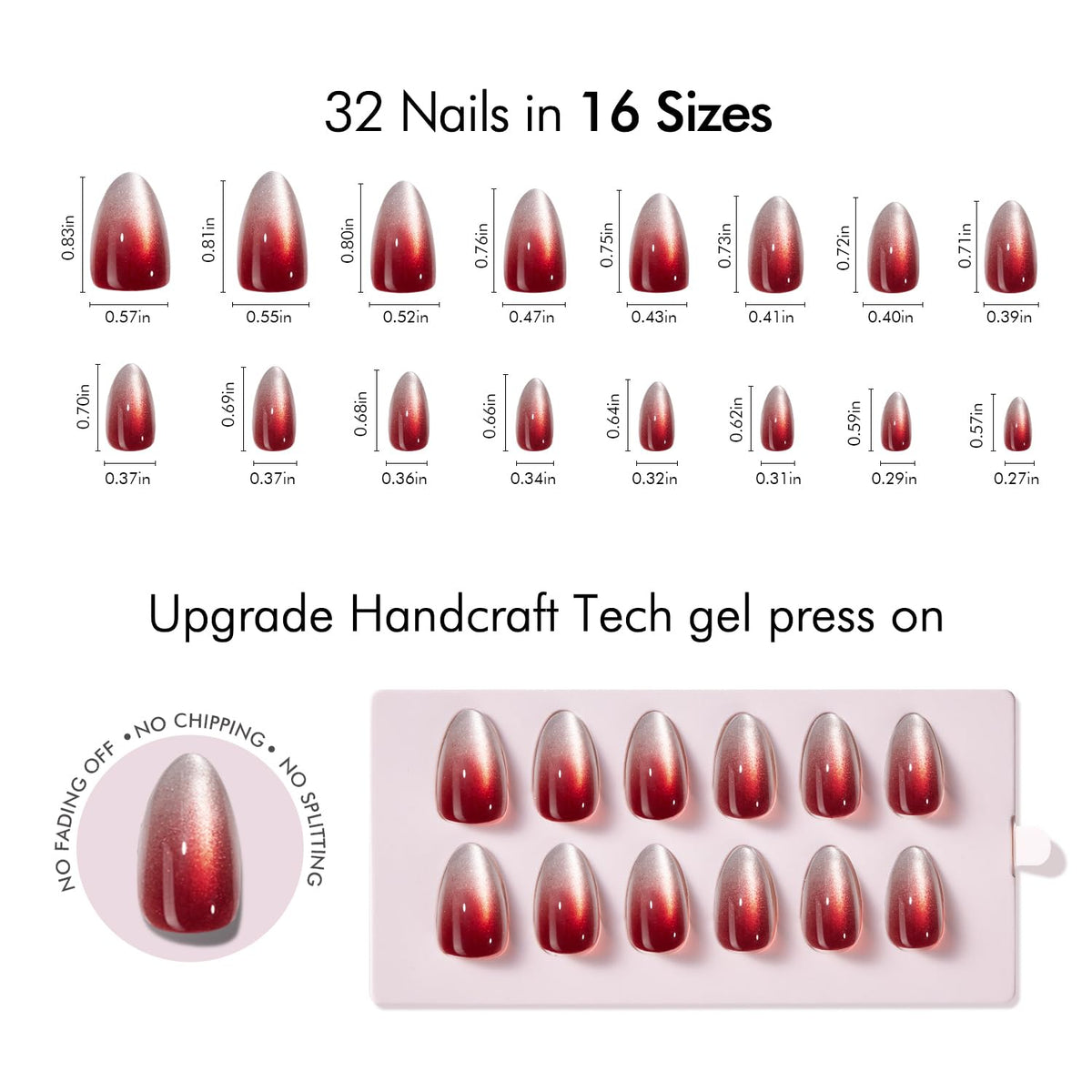 Bubble-free fit hugs natural nails for smooth application.