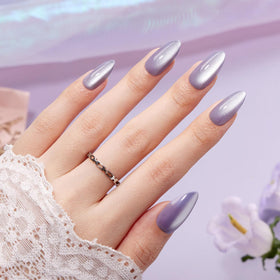 VSALON nail buffer helps smooth edges for a seamless blend.