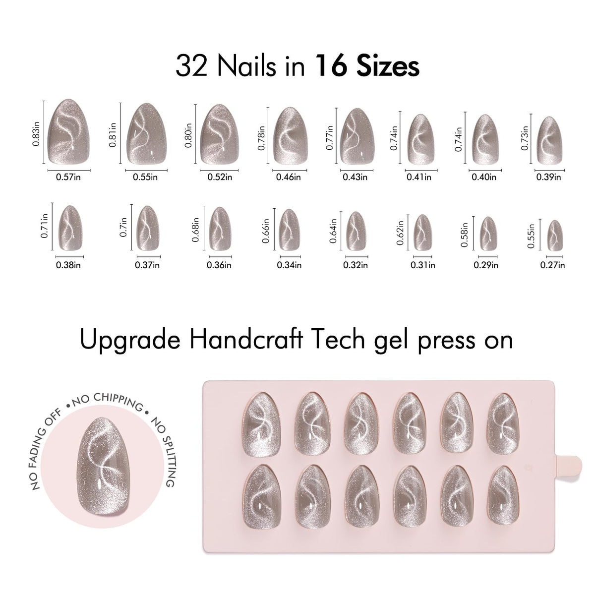VSALON 16-size range ensures a precise fit for many hands.