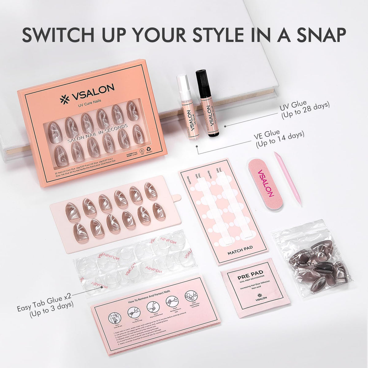 VSALON fast-at-home application for salon-like results.