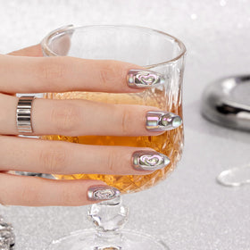 VSALON nails with a salon-grade UV gel finish for at-home sophistication.