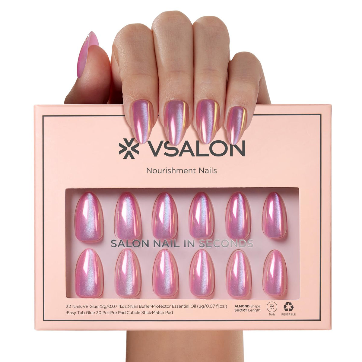 VSALON Quick-dry glue enables fast, secure nail application