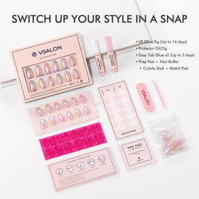 VSALON Quick Dry nail glue enables fast application with strong, reliable hold