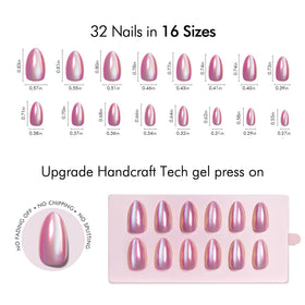 VSALON Salon-grade UV gel finish on pink cat-eye nails