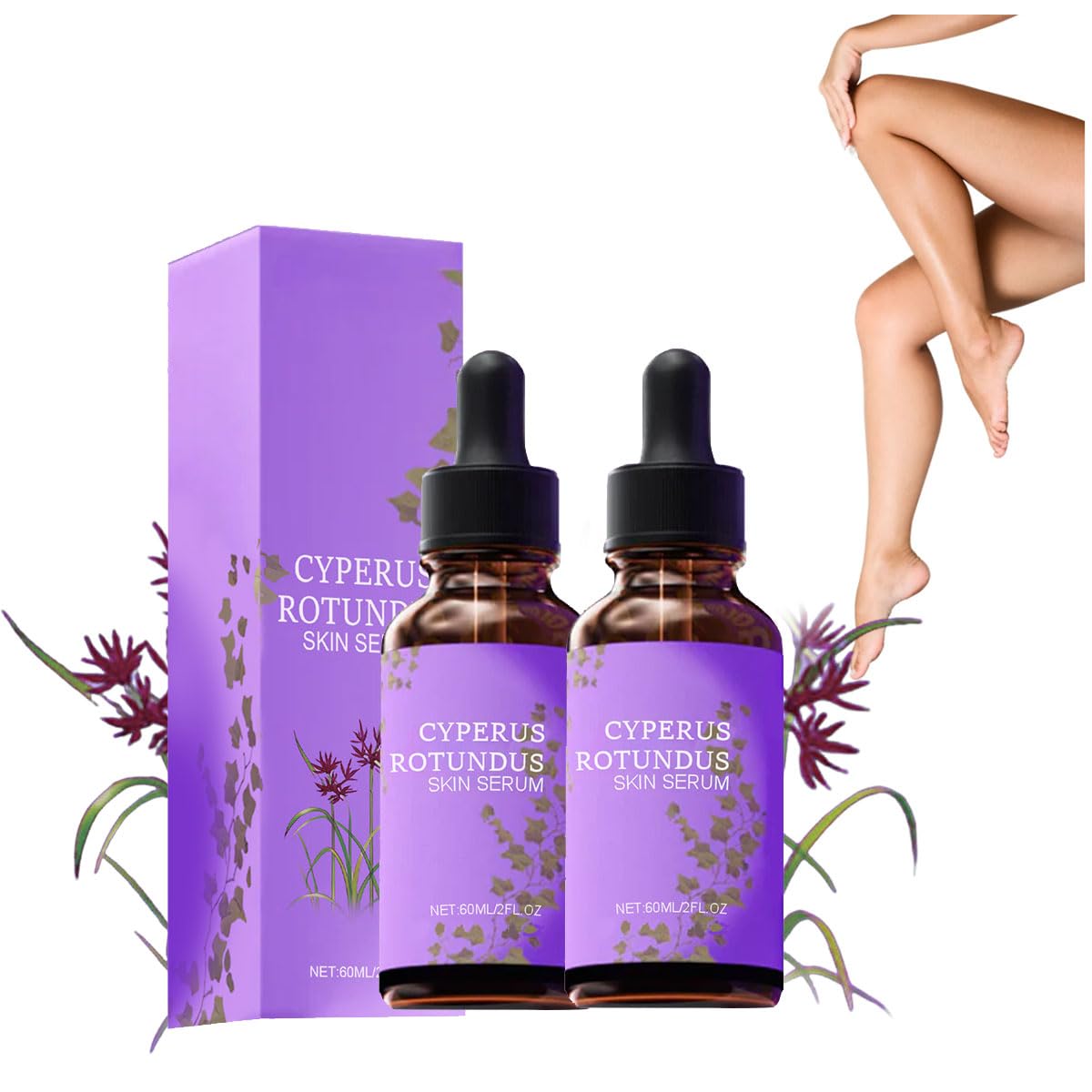 VSERM Cyperus Rotundus Skin Serum bottle for gentle post-hair removal skin soothing and nourishment