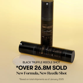 VT COSMETICS Black Truffle Reedle Shot 24K gold close-up highlighting luxury radiance