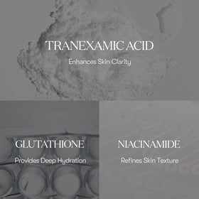 VT COSMETICS Niacinamide Glutathione clarity shot showing even tone potential.