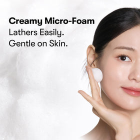 VT COSMETICS PDRN Barrier Cleanser applied by hand for a mild, comfortable cleanse
