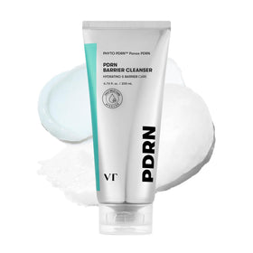 VT COSMETICS PDRN Barrier Cleanser bottle front showing gentle cleansing for sensitive skin