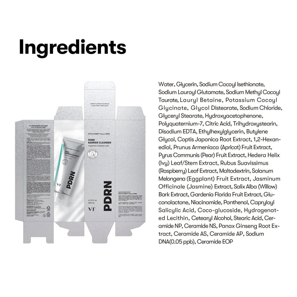 VT COSMETICS PDRN Barrier Cleanser travel-friendly bottle for on-the-go gentle cleansing