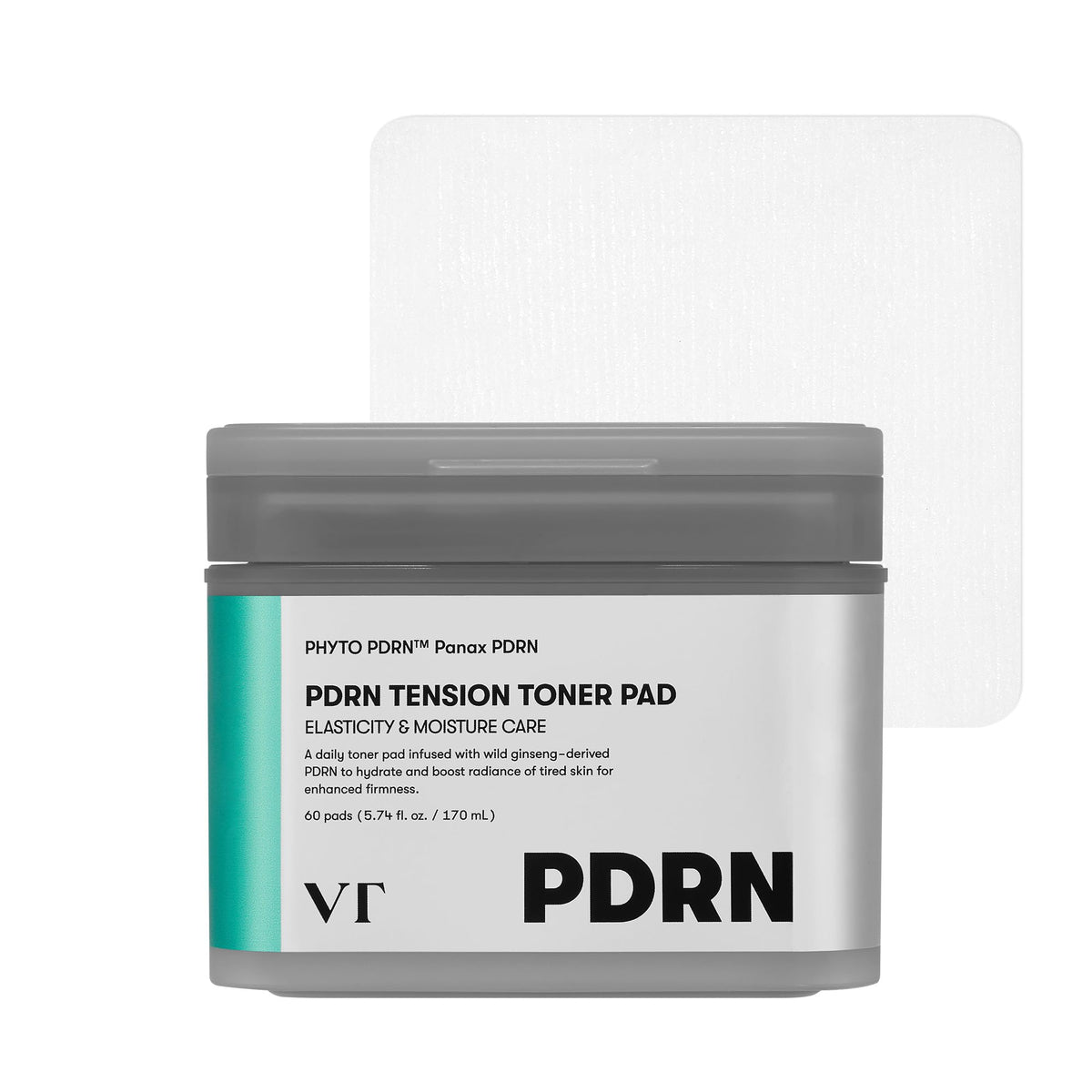 VT COSMETICS PDRN Tension Toner Pad with milky essence delivering deep hydration