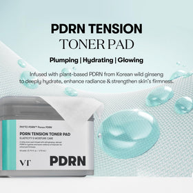 VT COSMETICS PDRN Tension Toner Pad stretch fabric pad for even absorption