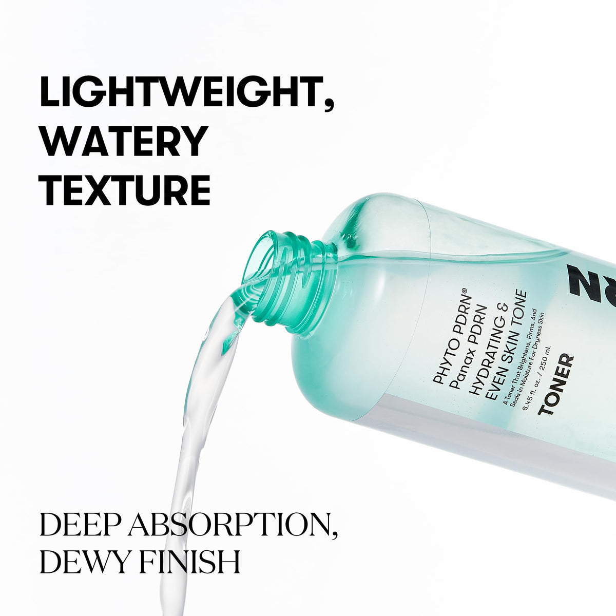 Close view shows the toner’s lightweight, non-sticky texture.