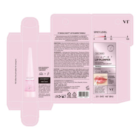 VT COSMETICS Reedle Shot Lip Plumper compact packaging fits in a purse for on-the-go gloss.