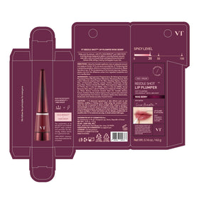 VT COSMETICS Reedle Shot Lip Plumper Rose Berry packaging display