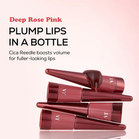 VT COSMETICS Reedle Shot Lip Plumper Rose Berry tube on white