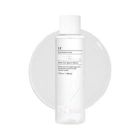 VT COSMETICS TX Toner bottle close-up highlighting hydrating formula.