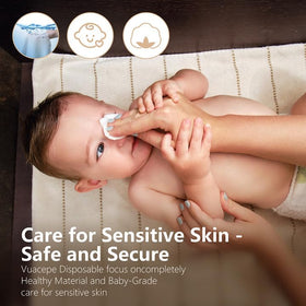Vuacepe face towels two-sided surface for gentle wipe and deep cleanse