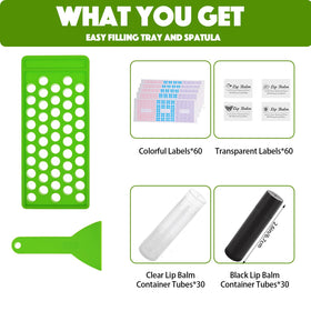 VUDANZYER filling tray and spatula for precise, mess-free lip balm filling
