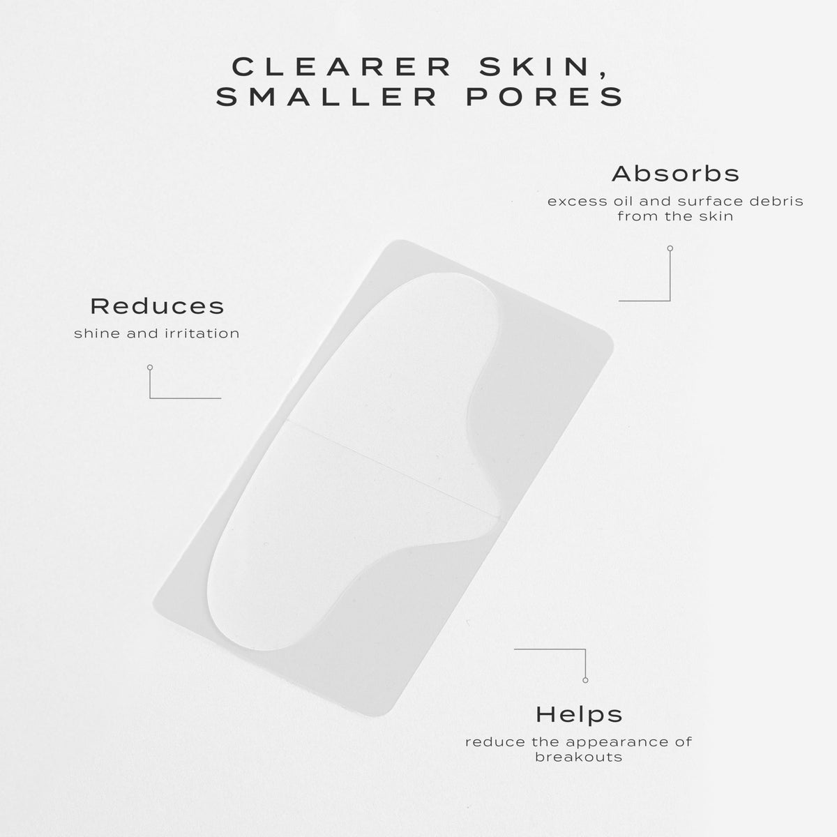 Vue Forehead Patches with hydrocolloid film protecting the skin surface.