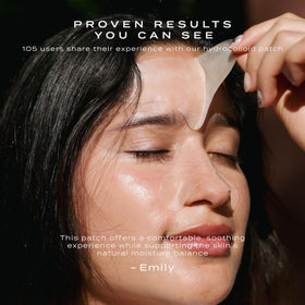 Vue Forehead Patches applied overnight for smoother texture by morning.