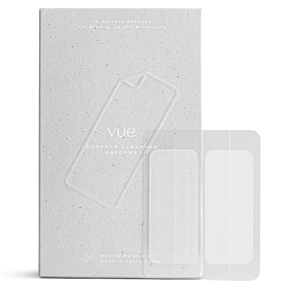 Vue Surface Clearing Patches XL on-face patch absorbs oil and debris for calmer skin.