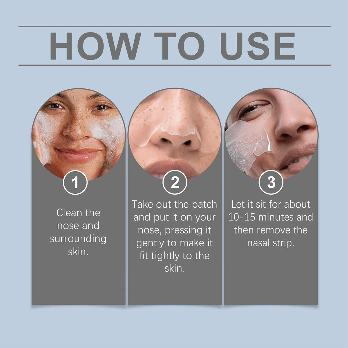 Vue Swiss nose patches packaging display showing easy-to-use patch system