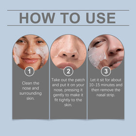 Vue Swiss nose patches packaging display showing easy-to-use patch system