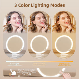 VueCute 20X/1X magnification helps spot stray mascara and lipstick edges.