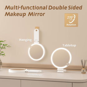 VueCute portable travel mirror supports use at home, office, or on the go.