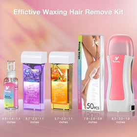 Vuteehy Roll-On Wax Kit wax heater heats evenly for fast at-home waxing sessions