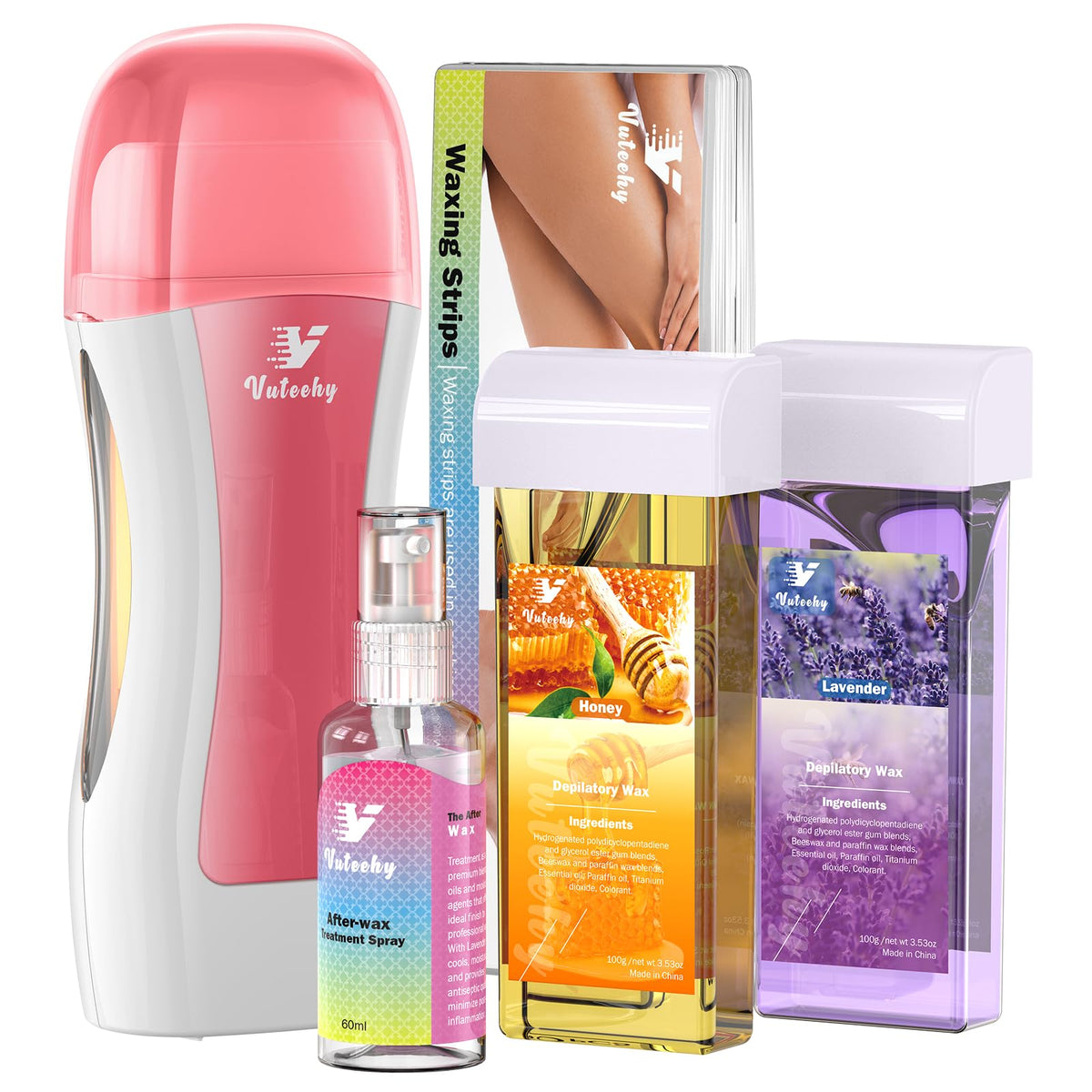 Vuteehy Roll-On Wax Kit wax roller for smooth at-home hair removal