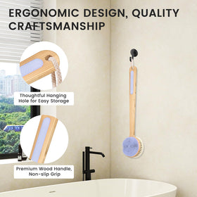 Suitable for wet shower use or dry brushing routines with this tool.