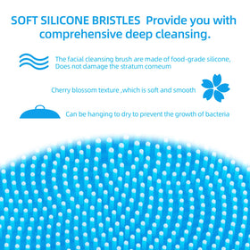 Travel-ready VWMYQ face scrubber fits in a compact bag.